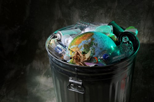 Professional waste clearance team at work